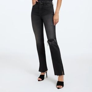 GOOD AMERICAN GOOD BOY STRAIGHT JEANS - Repair